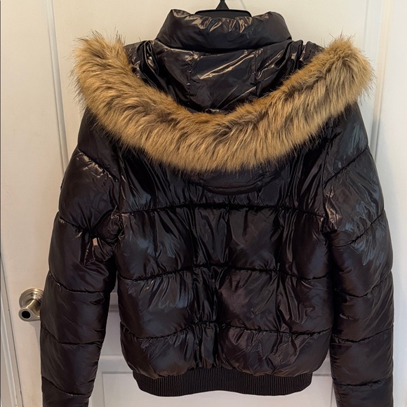 Superdry High Shine Black Puffer Jacket - Picture 8 of 11